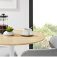 thumbnail image 7 of Modway Lippa 28" Round Wood Grain Dining Table in White Natural, 7 of 7