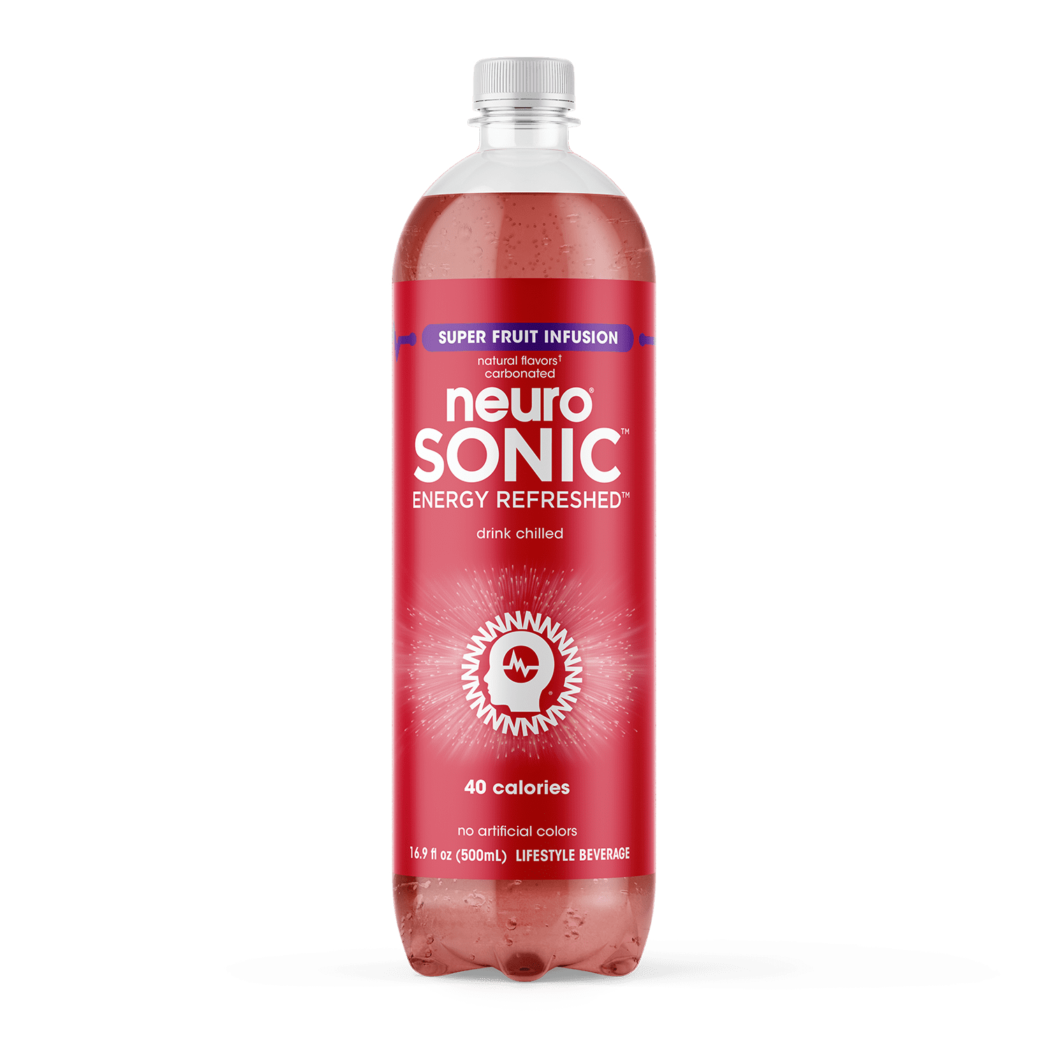 (6 pack) neuroSONIC, Superfruit, Energy Beverage, 16.9oz