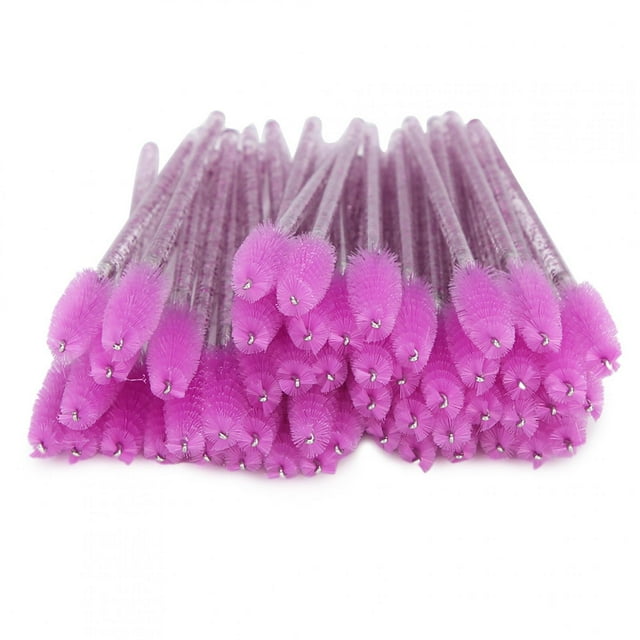 50pcs Nylon Makeup Brush, Disposable Eyelash Wands with Spiral Structure Design, for Easy Mascara Application