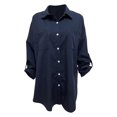 thumbnail image 3 of JBEELATE Women's Washed Denim Jacket Long Sleeve Button Down Gifts for Women, 3 of 6