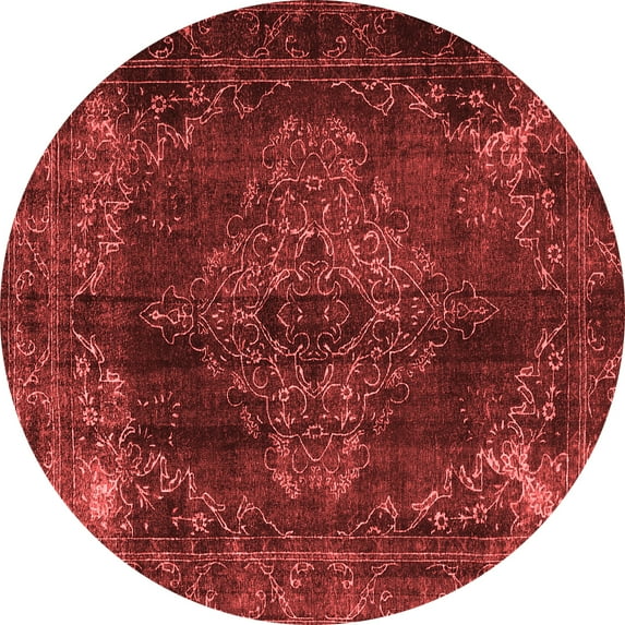 Ahgly Company Indoor Round Persian Red Traditional Area Rugs, 8' Round