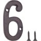 thumbnail image 1 of 2 números de casa de hierro fundido de 3 pulgadas, números de dirección de casa de metal, números de buzón, números de puerta para exterior con tornillos, número 6, bricolaje, 1 of 8