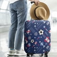 thumbnail image 2 of Blue Soccer Elements Pattern Luggage Cover Fashion Suitcase Cover Baggage Covers Fit 25-28 Inch Luggage (Go Travel), 2 of 5