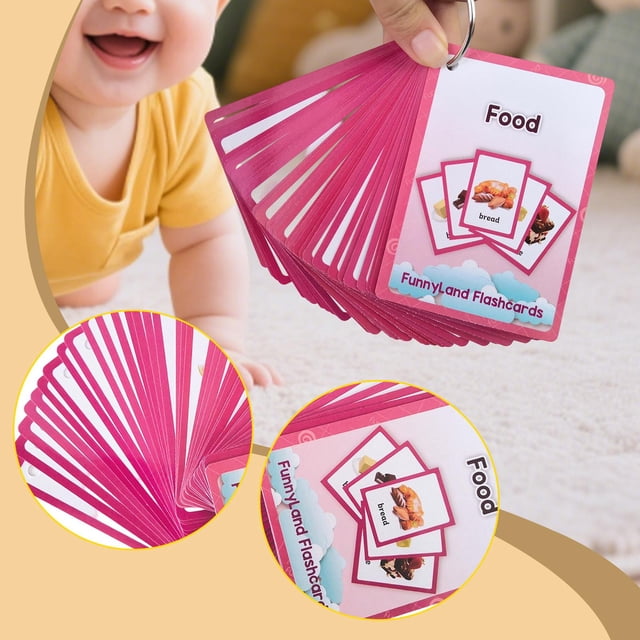 35 tarjetas de comida para aprender palabras en inglés, juguetes educativos para niños, actividades de guardería, centro de narración de cuentos.