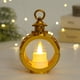 thumbnail image 5 of Electronic Candle Ambient Light | Mini Oil Lamp Style Night Light | Christmas Holiday Festival Decor Lamp | LED Flicker Flame Simulation | Bronze White Silver Gray | 13.5x9cm | 1pc, 5 of 6