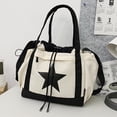 thumbnail image 1 of Bolso tote unisex con cordón Correa ajustable Patrón de estrella Asa superior Satchel Bag Hugtrwg Para estrenar, 1 of 9