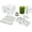 Green, variant on Endure Wound Care Kit 2, First Aid Pack, Gauze Swab 2"x2" Pack of 100, Gauze Swab 4"x4" Pack of 100, 1 Roll of White Paper Tape, 10 Alcohol Prep Pads & 1 Cohesive Bandage (Blue Cohesive Wrap)