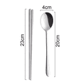 thumbnail image 2 of Chopsticks Spoon Set, 4 Color Reusable Metal Stainless Steel Korean Chopstix Spoon Set Christmas Gift, 2 of 6