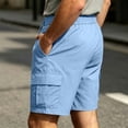 thumbnail image 6 of Havenre Men's Hiking Cargo Shorts Lightweight Athletic Shorts for Outdoor Fishing Camping Loose Fit Casual Summer Drawstring Elasic Waist Golf Short Pants with Multi Pockets, 6 of 10