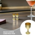 thumbnail image 3 of EXHUMKY 4Pcs Solid Copper Chalice Cups Golden Vintage Decorative Goblets, 3 of 8