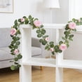 thumbnail image 2 of Bowayaoa 68.89 Inch Artificial Flower Vine With Butterfly, Fake Floral Garland for Home Decor, Green Leaf Rattan for Wedding Party, Table Centerpiece Fireplace, 2 of 7