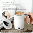 thumbnail image 6 of Automatic Stirring Coffee Mug,Rechargeable Self Stirring Mug with Temperature,Magnetic Coffee Cup Stirrer,Suitable for Coffee, Tea, Milk 12.85oz, 6 of 7