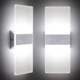 thumbnail image 1 of Lámpara de pared LED moderna de 12 W, luz blanca fría de 6000 K, lámpara decorativa acrílica para sala de estar, dormitorio, pasillo y baño, CA de 230 V, paquete de 2, 1 of 4