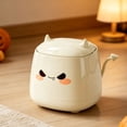 thumbnail image 3 of BinKFF Tabletop Trash Can with Lid, Mini Plastic Countertop Trash Can Wastebasket Rubbish Bin, Small Desktop Garbage Can for Bathroom Vanity, Bedroom, Office, Car, 3 of 8