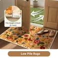 thumbnail image 2 of NewBuros 6'x9' Area Rugs, Boho Non Slip Washable Rugs for Living Room, Stain Resistant Soft Low Pile Indoor Floral Carpet for Bedroom Dining Room Office, Yellow Orange, 2 of 9