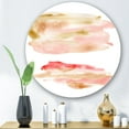 thumbnail image 2 of Designart 'Abstract Clouds Set With Pink Gold Beige and Red' Modern Circle Metal Wall Art 23x23 - Disc of 23, 2 of 5