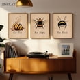 thumbnail image 4 of 3pcs/set Vintage Bee Decorative Paintings - Creative Decorative Posters, Art Canvas Prints, Suitable for Living Room, Office and Bedroom, Ideal Gift for Interior Decoration - High Quality Wall Art,, 4 of 4