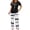 Black, variant on Fantaslook Womens Pajamas Sets Crewneck Short Sleeve Printed 2 Piece Outfits Set Tie Dye Casual Loungewear with Pockets