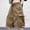 Khaki, variant on Baggy Cargo Shorts for Men Elastic Waist Loose Fit Cotton Twill Below Knee Long Shorts with Big Pockets Big and Tall Size M-4XL Black