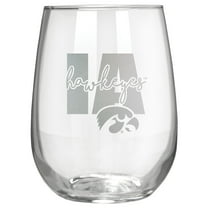 Iowa Hawkeyes Etched 17oz. City Stemless Wine Glass