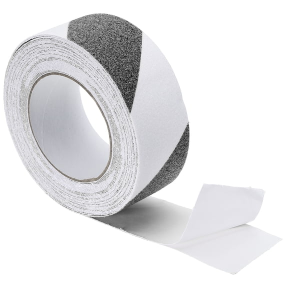 Anti Slip Traction Tape 10.94 Yards x 2 inch, Adhesive Grip Tape Safety Non Skid Tread Tape, Black/White
