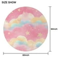 thumbnail image 6 of Colorful Cloud Star Pattern Round Tablecloth 60"x60",Wrinkle Wipeable Table Cloth for Kitchen Dining Room Picnic Patio Party, 6 of 6