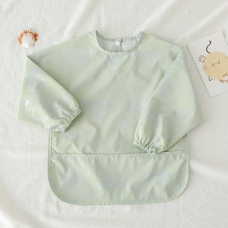 

DDWD Danish children‘s waterproof anti-clothing eating bib ultra-soft PU waterproof bib baby complementary overalls anti-dirty feeding