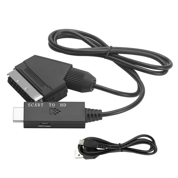 1080P SCART to -Compatible Converter Computer Projection to Tv Adapter for SCART Products Connecting HD Products
