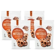 Natural Cravings Crunchy Pretzel Sticks Tasty Pretzels Snack Pack, 7 Oz Milk Chocolate 4 Pack