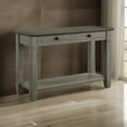 thumbnail image 2 of Rome 48 Inch Sofa Table- Rectangular- 2 Drawers- Brown- Gray- Solid Wood, 2 of 6