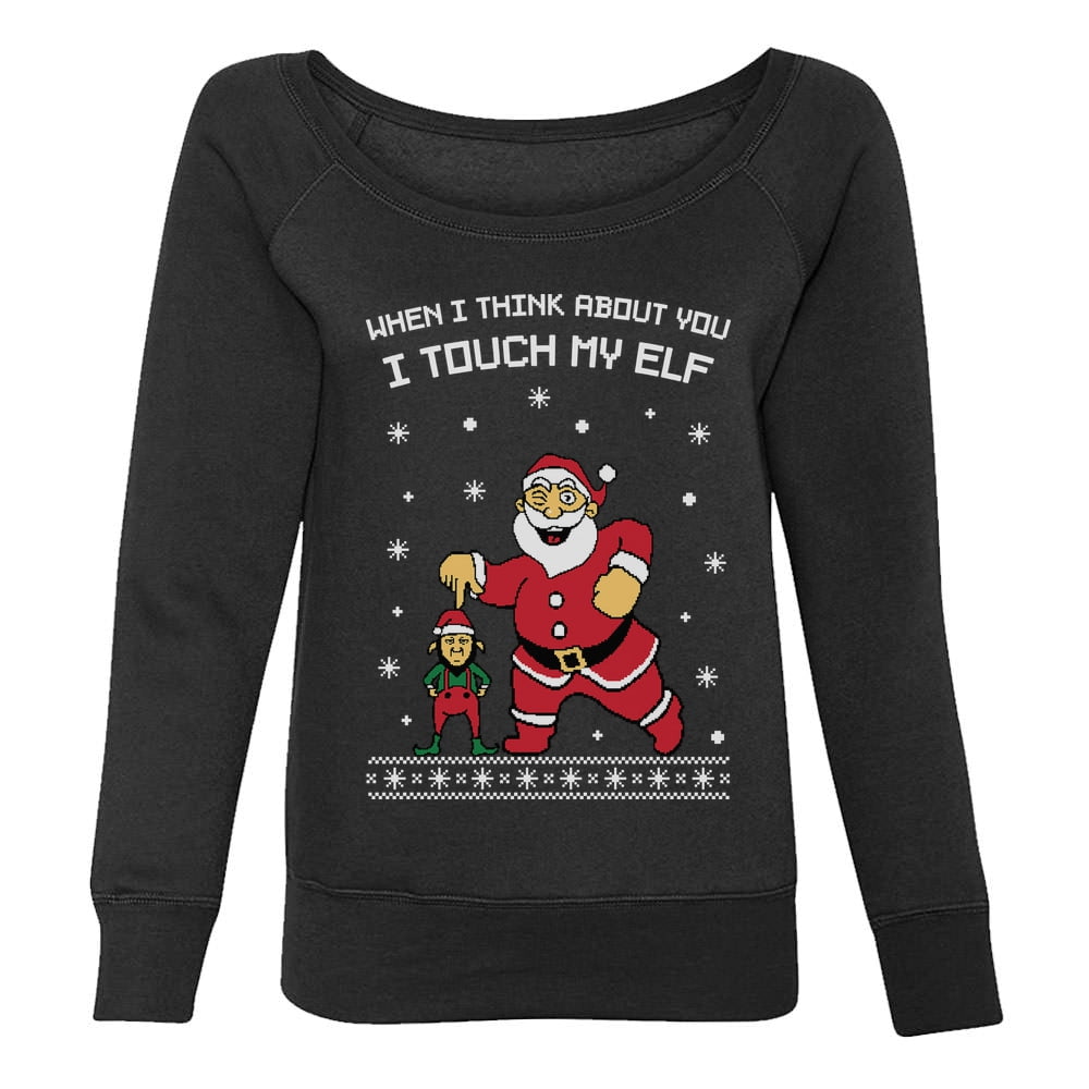 off the shoulder ugly christmas sweater