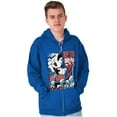 thumbnail image 5 of The Smurfs Kanji Up To No Good Zip Hoodie Sweatshirt Men Brisco Brands M, 5 of 6