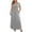 Gray, variant on Plus Size Maxi Dress for Women Short Sleeve Solid V Neck Long Dress High Waisted Pleated A Line Dresses with Pockets Army Green XL