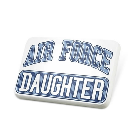 Porcelein Pin Air Force Daughter, Blue stripes Lapel Badge – NEONBLOND