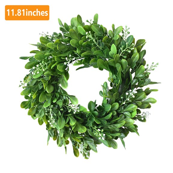 Meidiya Artificial Boxwood Garland Hanging Wedding Greenery Home Door Decor Christmas Holiday Wedding Party Festival Decor