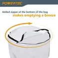 thumbnail image 3 of POWERTEC Dust Collector Bag, 30 Micron Filter. 4" Dust Port Filter Bag with 4" Key Hose Clamp. Fits DEWALT DW735, DW734, WEN PL1326, PL1303 & any other Woodworking Machine w/a 4”OD dust port (70399N), 3 of 7