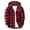 Wine, variant on StSilkitty Button down Shirt Jacket for Mens Plaid Long Sleeve Drawstring Front Hooded T-Shirts with Pockets Lightweight Casual Shacket