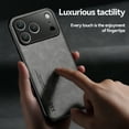 thumbnail image 3 of TECH CIRCLE Compatible with iPhone 17 Air Suede Leather Magnetic Case,Slim Soft TPU Bumper,Compatible with Magsafe,Comfort Grip,Shockproof Protective Anti-Drop Cover,Lightgray, 3 of 6