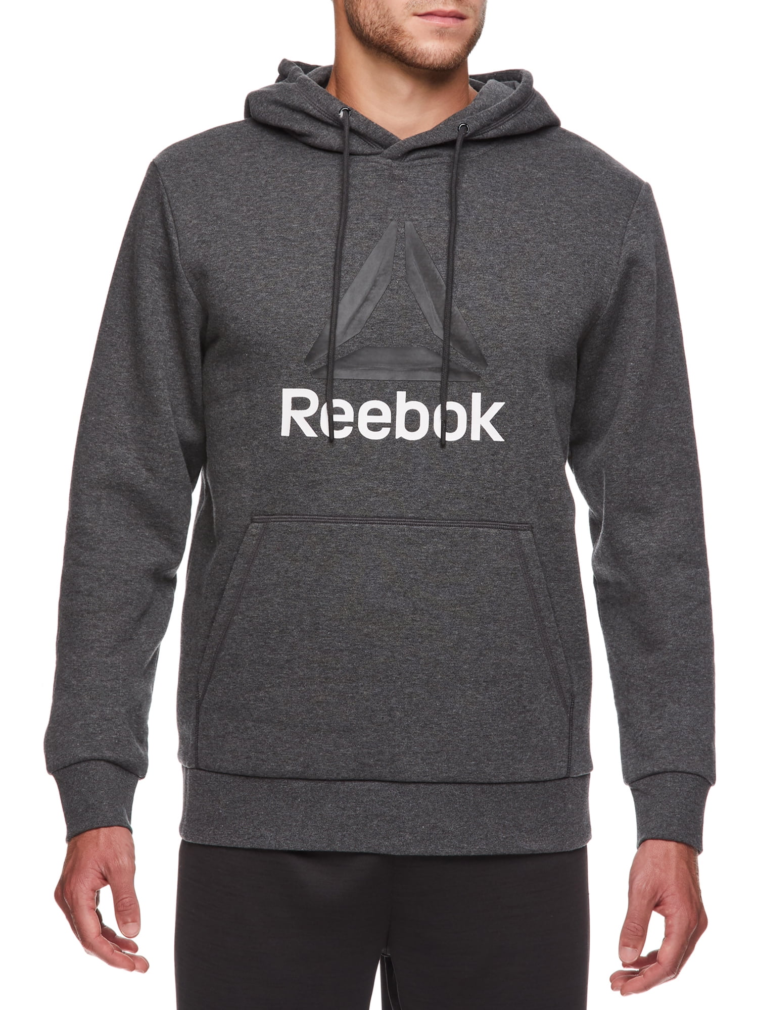 REEBOK Men's Black Light Micro-Fleece Full Zip Hoodie XL 
