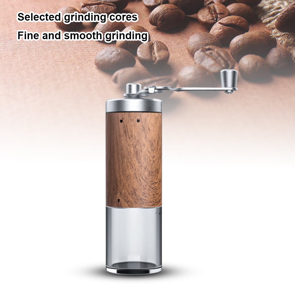 Hand Coffee Mill Stainless Steel Hand Coffee Grinder Ceramic Burr with Hand Crank Detachable for Home/Office/Camping/Traveling