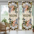 thumbnail image 4 of Dwarf Sunflower Outdoor Curtains for Patio, Bee Retro Waterproof Outside Curtains Privacy Blackout Curtain for Porch Pergola Cabana, 2 Panel 54W x 84L Inch, 4 of 9