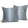 thumbnail image 2 of Antelope Pillow Covers 18X18 Inch Navy Blue Faux Fawn Deer Animal Print Decorative Square Pillow Cases Modern Neutral Cotton Linen Throw Pillows Set of 2 Home Decor For Sofa Couch Bedroom Outdoor, 2 of 6