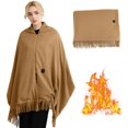 thumbnail image 4 of Heating Pad Heated Blanket Heated Shawl for Women Portable Wearable Usb Heating Blanket Soft Warm Zipper Scarf for Winter Home Travel, 4 of 9