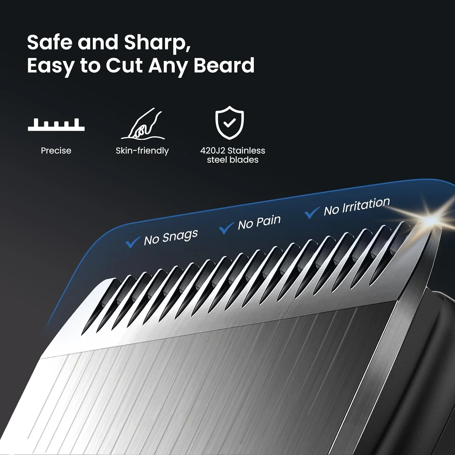 MAXGROOM 6-in-1 Dual-Speed Electric Beard Trimmer photo 2