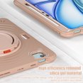 thumbnail image 5 of ELEHOLD Case for Apple iPad Air 11 (2024), Portable Hybrid Shockproof iPad Case with Pencil Holder & Hanging Ring Handle Rotatable Kickstand,Latte, 5 of 11