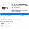 thumbnail image 2 of Fuel Tank Cap - Compatible with 2005 Chevrolet Avalanche 1500 5.3L V8 GAS - Motorad, 2 of 2