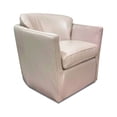 thumbnail image 2 of USA Premium Leather Transitional Leather Swivel Chair in Luxurious Off White, 2 of 5