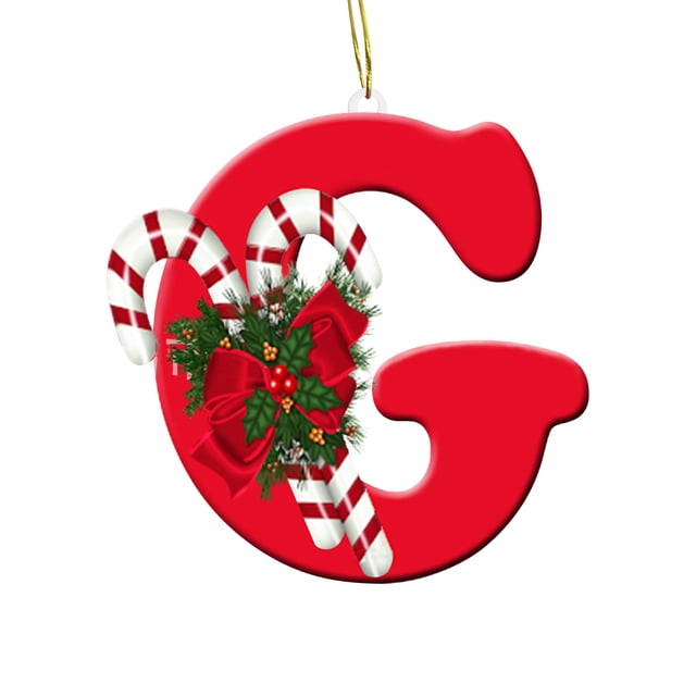 Seyotauo 26 Letter Ornaments for Christmas Tree Decoration - Personalized Hanging Pendant Xmas Alphabet for Christmas Initial Ornament 2025, DIY Craft Ornaments,Original Gifts for Family Friends