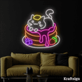 thumbnail image 3 of Craftnamesign Cat Cake Neon Sign,Bakery Decor,Cakes Shop Wall Art,Kid Gift, 3 of 4