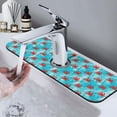 thumbnail image 7 of Fuzoiu Crab Swims In The Ocean Print Kitchen Faucet Suction Pad, Sink Splash Guard Faucet Mat, Faucet Handle Drip Catcher Tray Drying Mat For Bathroom Kitchen Bathroom Countertop, 7 of 7